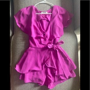Magenta Wrap Around Romper